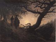 Caspar David Friedrich, Man and Woman contemplating the Moon